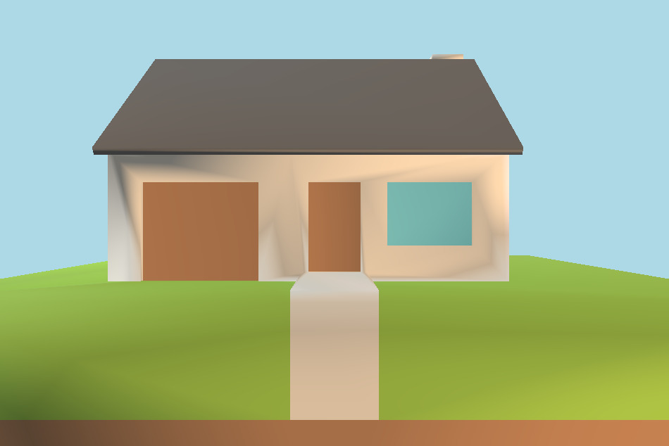Suburb Asset Small House Low-poly 3d model
